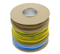 Unicrimp QMXS1 100M x 2mm PVC Multi-Reel Mixed Sleeving - 20M Blue, 20M Brown & 60M Green/Yellow