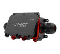 Unicrimp QOE8342BLK 4 Pole 2 Way 24A IP68 Inline Connection Box