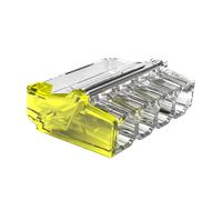 Unicrimp QP4242Y2 24A 450V 4 Port Push-In Wire Connector Yellow (Pack 100)