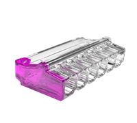 Unicrimp QP6242P2 24A 450V 6 Port Push-In Wire Connector Purple (Pack 100)