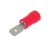 Unicrimp QRPO48M5 100 X Red Male Pushon 4.8mm & .5mm Tab (100 Pack)