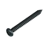 Unicrimp QSRHWS8-125BK 8X1.25" Slotted Round Head Wood Screws - Black (200 Pack)