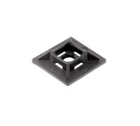 Unicrimp QTBB22 Black 25mm Square 2-Way Cable Tie Base (Pack 100)