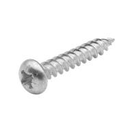 Unicrimp QWDSR8-2 8x2" Pozi Round Head Twin Thread BZP Wood Screws (200 Pack)