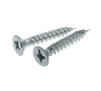 Unicrimp QWS8-15 8 X 1.5" Pozi Countersunk BZP Twin Thread Woodscrews (200 Pack)