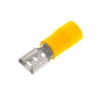Unicrimp QYPO95F Yellow Female Push On 9.5mm (100 Pack)