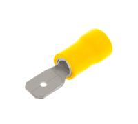 UniCrimp Yellow Male Push On 6.3mm (Pack of 100) - QYPO63M