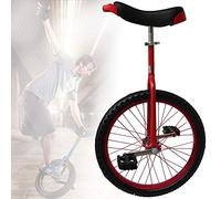 unicycle, 16/18/20 Inch Wheel Unicycle, Non-Slip Wheels , with Alloy Rim Extra Thick Tire, Adjustable Seat, for Outdoor Sports Fitness Exercise Health(Red,16inch)