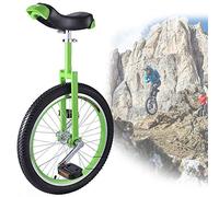 unicycle, 18 Inch Unicycle, Adjustable Outdoor , Anti-Skid Tires, with Sturdy Storage Stand Balance Cycling Exercise Fitness for Adult(Green)