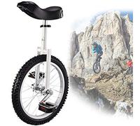 unicycle, 18 Inch Unicycles for Adults, Non-Slip Wheels Unicycle, Mountain Tires Riding Self-Balance Exercise Balance Bike Outdoor Sports Fitness(White)