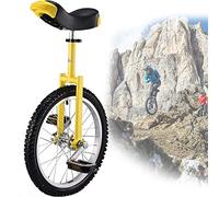 unicycle, 18 Inch Unicycles for Adults, Non-Slip Wheels Unicycle, Mountain Tires Riding Self-Balance Exercise Balance Bike Outdoor Sports Fitness(Yellow)