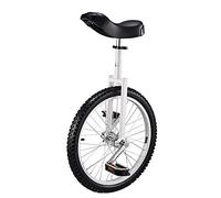 unicycle, 20 Inch Wheel Unicycle for Adults - Adjustable Seat 150kg Capacity Circus Performance Quality Ultimate Balance Exercise Fun Bike for(White)