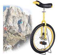 unicycle, 24/20/18/16 Inch Unicycle, Non-Slip Wheels , Mountain Tires Riding Self-Balance Exercise Balance Bike Outdoor Sports Fitness(Yellow,20inches)