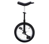 Unicycle,Kids Adjustable Balance Cycling Exercise Acrobatic Show Fitness Competition Single Wheel Contoured Ergonomic Saddle / 16 inches/Black
