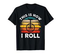 Unicycle This Is How I Roll Retro Vintage Bike Balance Cycle T-Shirt