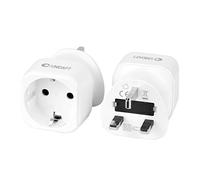 Unidapt EU to UK Plug Adapter, Euro Schuko 2 Pin to 3 Pin, 2 Pack, Type G
