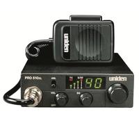 Uniden PRO510XL Pro Series 40-Channel CB Radio. Compact Design. Backlit LCD Display. Public Address. ANL Switch and 7 Watts of Audio Output. Unique PLL Circuit. S/RF LED Meter, Black