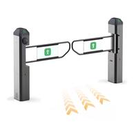 Unidirectional Auto Opening Swing Gate, Electric Radar Sensor Turnstile with Sl luminium Finish, Customizable Entrance for Supermarket & Cinema