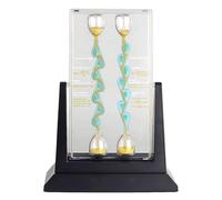 Unidirectional Flow Hourglass, Fluid Dynamics Demonstration Model with 137.5° Golden Bifurcation Angle and 7-Level Channel, with Beads, Anti-static Frame, for Physics/lab