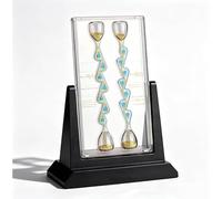Unidirectional Flow Hourglass, Fluid Phenomena STEM Learning Kit, 137.5° Golden Bifurcation Angle, 7-Level Channel, with Beads, Anti-static Frame, for Physics/lab