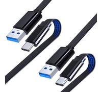 UNIDOPRO 2Pcs 3FT Flat Design USB C Android Auto Cable, 5Gbps Data Sync Cord, Type C Fast Charger Cable Compatible with Samsung Galaxy S23 S22 S21 S20 Ultra S10 S10e Note 20 10 9 A54 A53 Z Flip Fold
