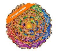 UNIDRAGON Original Wooden Jigsaw Puzzles - Mandala Inexhaustible Abundance, 200 pcs, Medium 9.8"x9.8", Beautiful Gift Package, Unique Shape Best Gift for Adults and Kids