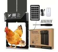UniEgg Premium XL Guard Ultra Automatic Chicken Door with Daylight Sensor and Timer (Battery/Mains Power) - Combinations - Automatic Door with Adjustable Light Sensor, Timer - for Large Animals