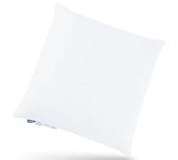 Uniency Down Pillow 80 x 80 3 Chamber 100% Cotton Cover Filling 1600 g: Outer 90% Down and 10% Feathers 200 g, Inner 100% Feathers 1400 g Pillow 80 x 80 Down Cosy Pillow Oeko-Tex and RDS 1 Piece