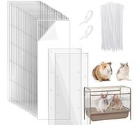 UNIFAMILY 20Pcs Plastic Guinea Pig Cage Liner 14"×4.5" Pet Cage Side Urine Barrier, Rabbits Cage Urine Guard, Scatter Guards for Critter Nation Cage, Small Animal Pet Cage Edge Liners