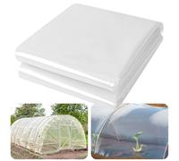 UNIFAMILY 2M X 6M Plastic Sheeting Heavy Duty, Polythene Sheeting Clear Waterproof 1.4KG, Polytunnel Membrane for Gardening Grow Insulation and Building Protection