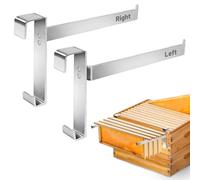 UNIFAMILY 2Pcs Bee Hive Frame Holder Stainless Steel, Beekeeping Beehive Frame Stand, Beehive Frame Perch, Bee Hive Frame Grip for Beekeeper, Hive Frame Support Bracket Rack for Harvesting Inspection