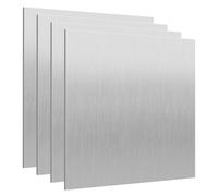 UNIFAMILY 4 Pcs 6061 Aluminium Sheet 1.5mm Thick 150mm x 150mm Square Aluminium Plate Flat Plain Metal Sheets for DIY Crafts, Industry Welding (1/16 Inch)