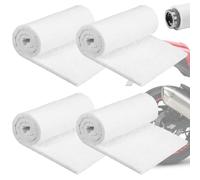 UNIFAMILY 4 Pcs Motorcycle Exhaust Silencer Packing, Ceramic Cloth Muffler Packing 10mm, Stuffing Wadding for Motorbike Exhaust Noise Reduction for 2-Stroke 4-Stroke Motorcycle