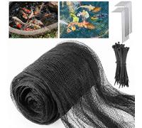 UNIFAMILY Pond Netting 4m × 3m Black Fish Pond Netting to Keep Heron Away, Woven Fine Mesh Pond Net Cover Kit Protecting Koi Fish from Raccoons, Birds, Cats & Predators