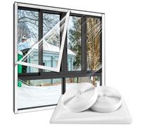 UNIFAMILY Window Insulation Film Kit for Winter 160cmX160cm Keep Cold Out Self-Adhesive Heavy Duty Window Insulation Film Easy to Open for Ventilation