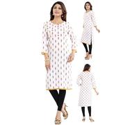 Unifiedclothes Elegant Indian Kurti for Women - Versatile Ethnic Tunic for All Occasion RP06 Indians 100% Cotton 42 InchesCasual (Numeric_18) Multicoloured
