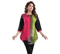 Unifiedclothes Kurti for Women: Premium Indian Kurtis Ethnic Tops - Stylish Tunics for Casual, Party and Festive Wear Tunic Printed Short SC2421S (10)