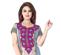 Unifiedclothes Kurti for Women: Premium Indian Kurtis Ethnic Tops - Stylish Tunics for Casual, Party and Festive Wear Printed Long Tunic 116A (UK 8|Bust Size 32"|Size 36" (XSmall)) Multicolor