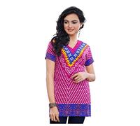 Unifiedclothes Kurti for Women: Premium Indian Kurtis Ethnic Tops - Stylish Tunics for Casual, Party and Festive Wear Casual Short Tunic 78C (UK 8|Bust Size 32"|Size 36" (XSmall)) Multicoloured