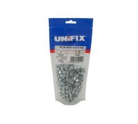 Unifix Class 8 Nylon Insert Nuts P Type DIN 982 BZP M6 in Silver Unifix Silver