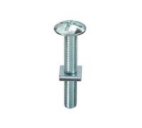Unifix Grade 4.8 Mushroom Head Roofing Bolts With Square Nuts Bzp - M8 X 140 - Pack Of 50