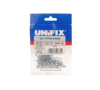 Unifix Self-Tapping Screws Pozi Pan Head Ab Din 7981C Bzp - 6G X 1" (3.5 X 25mm) - Ub420306 - Box Of 250