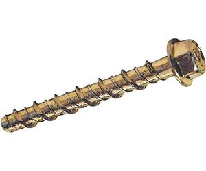 Unifix V35147 5 x 50mm Thunderbolt Zinc and Yellow Hex Flange Head Masonry Anchor (Box of 100)