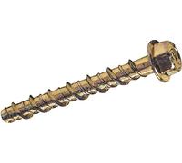 Unifix V35148 5 x 75mm Thunderbolt Zinc and Hex Flange Head Masonry Anchor - Yellow (Box of 100)