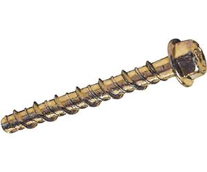 Unifix V35148 5 x 75mm Thunderbolt Zinc and Hex Flange Head Masonry Anchor - Yellow (Box of 100)