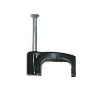 Unifix V44187 6mm Flat Twin and Earth Cable Clip - Black (Box of 100)