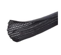 Unifizz 1/2 inch-10 ft Cord Protector Wire Loom - Black Polyethylene Tubing for Cable Protection - Ideal for Cable Organizer, Wire Management