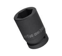 Unifizz 1 Inch Drive - 34mm Deep Impact Socket with 6 Point Design, Heat-Treated Cr-V Steel 80mm Length, Metric Sizes
