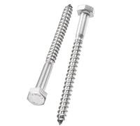Unifizz 10 Pcs Hex Lag Screws, M6 x 80mm 304 Stainless Steel Wood Bolts, Half Thread Self-Tapping Screws for Timber and Decking, Heavy Duty Fasteners