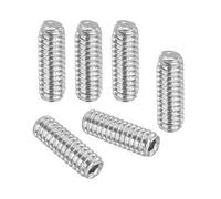Unifizz 100 Pcs Hex Socket Grub Screws, M2 x 6mm DIN916 Flat Point Grub Bolt 304 Stainless Steel Head Socket Set Screws for Door Handles, Light Fitting, Hinge, Shaft, Allen Key and DIY Repair
